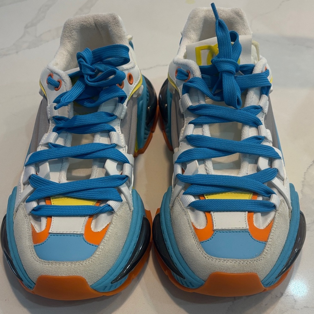 Dolce & Gabbana Blue Yellow and Orange Women's Sneakers